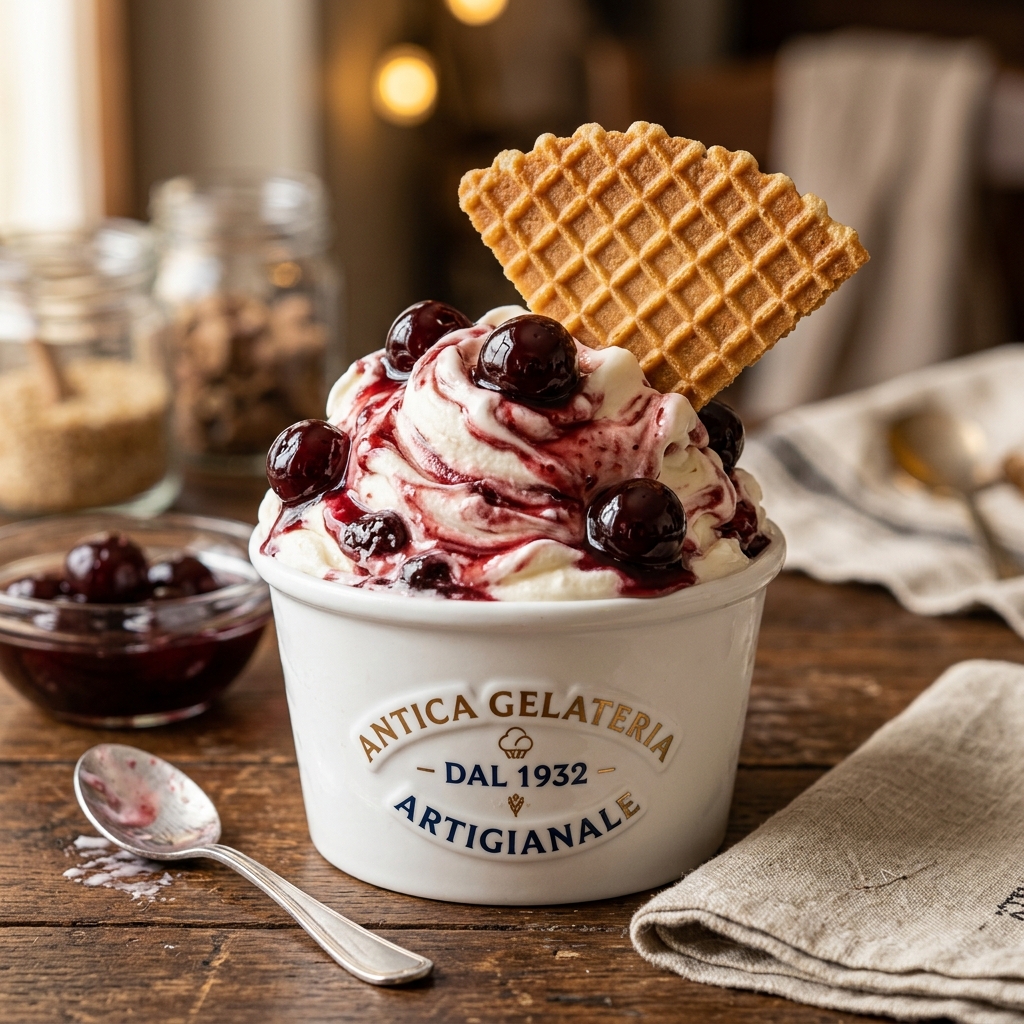 Gelato Artesanal Amarena Variegato